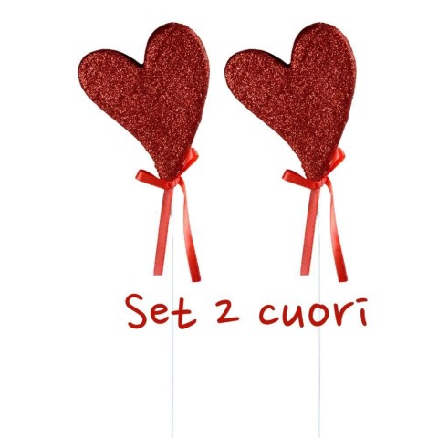 SET 2 CUORI POLY ROSSO